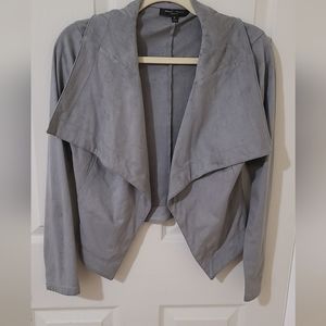 Super Soft Faux Suede Romeo and Juliet Couture Open Swing Jacket